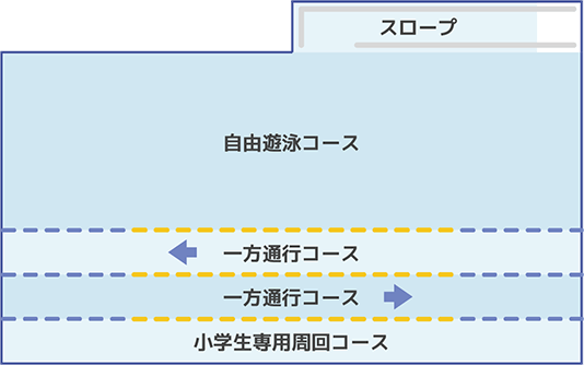 夏季プール コース案内(25m)